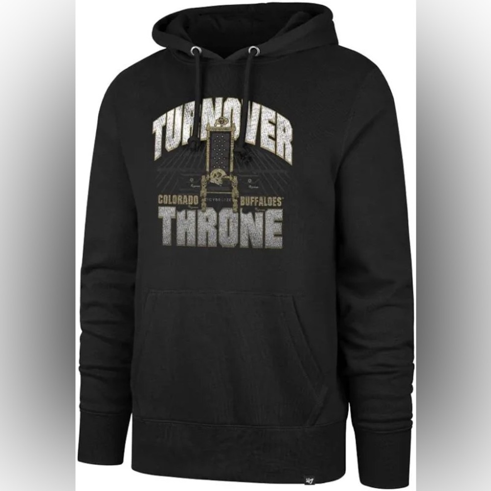 '47 Men's Colorado Buffaloes Turnover Throne‎ Hooded Sweatshirt Size Medium NWT